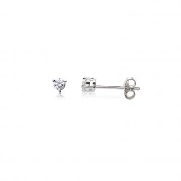 925 Silver 3.0mm Cubic Zirconia Earring