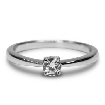 925 Silver 4.0mm Cubic Zirconia Ring