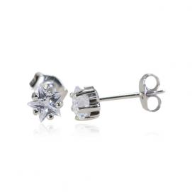 925 Silver 5x5mm Cubic Zirconia Earring