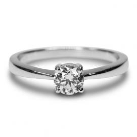 925 Silver 5.0mm Cubic Zirconia Ring