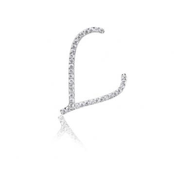 925 silver CZ alphabet pendant