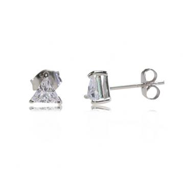 925 Silver 5.0mm Cubic Zirconia Earring