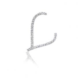925 silver CZ alphabet pendant