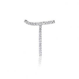 925 silver CZ alphabet pendant