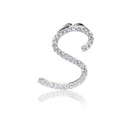 925 silver CZ alphabet pendant