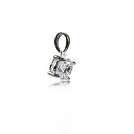 925 Silver 7.0mm Cubic Zirconia Pendant