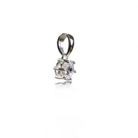 925 Silver 5.0mm Cubic Zirconia Pendant