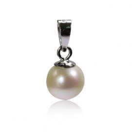 925 silver CZ fresh water pearl pendant