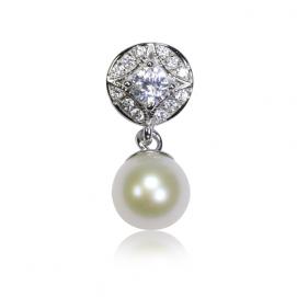 925 silver CZ fresh water pearl pendant