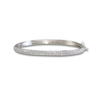 925 Silver Cubic Zirconia Bangle