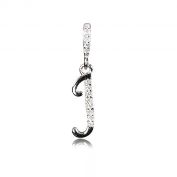 925 silver CZ alphabet pendant