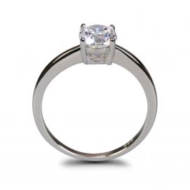 925 Silver 6.0mm Cubic Zirconia Ring