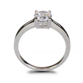 925 Silver 6.5mm Cubic Zirconia Ring