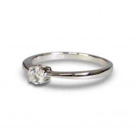 925 Silver 4.0mm Cubic Zirconia Ring