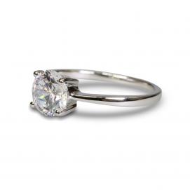 925 Silver 7.5mm Cubic Zirconia Ring