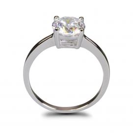 925 Silver 8.0mm Cubic Zirconia Ring
