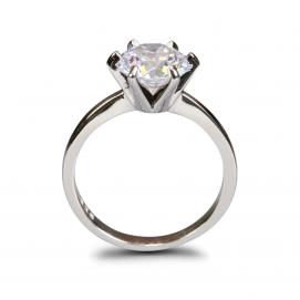 925 Silver 8.0mm Cubic Zirconia Ring