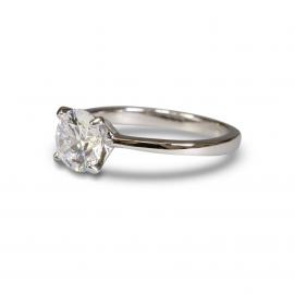 925 Silver 7.0mm Cubic Zirconia Ring