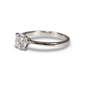 925 Silver 6.0mm Cubic Zirconia Ring