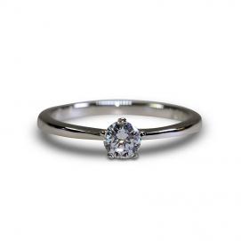 925 Silver 4.0mm Cubic Zirconia Ring