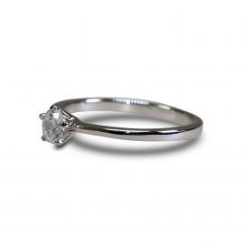 925 Silver 4.0mm Cubic Zirconia Ring