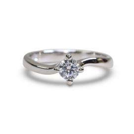 925 Silver 4.5mm Cubic Zirconia Ring
