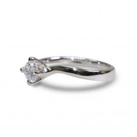 925 Silver 4.5mm Cubic Zirconia Ring