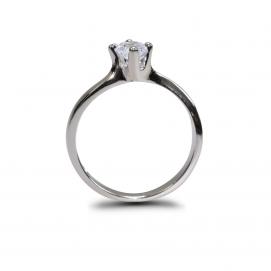 925 Silver 4.5mm Cubic Zirconia Ring