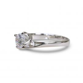 925 Silver 5.5mm Cubic Zirconia Ring