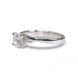 925 Silver 5.5mm Cubic Zirconia Ring