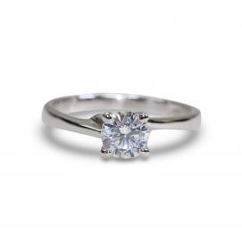 925 Silver 5.5mm Cubic Zirconia Ring