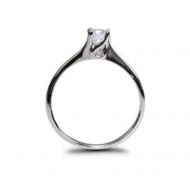 925 Silver 4.0mm Cubic Zirconia Ring