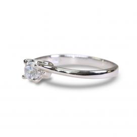 925 Silver 4.0mm Cubic Zirconia Ring