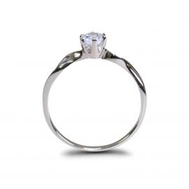 925 Silver 4.0mm Cubic Zirconia Ring