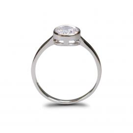 925 Silver 6.0mm Cubic Zirconia Ring