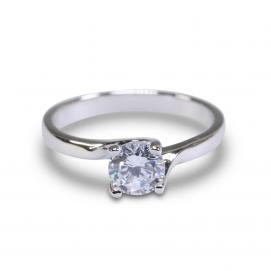 925 Silver 5.50mm Cubic Zirconia Ring