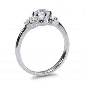 925 Silver 5.0mm Cubic Zirconia Ring