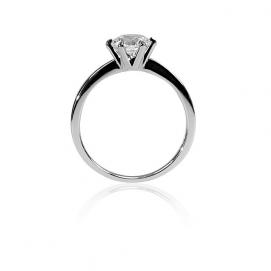 925 Silver 7.0mm Cubic Zirconia Ring