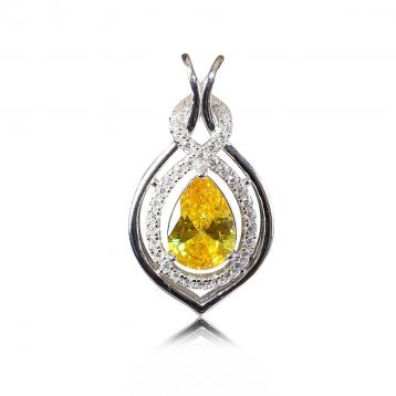 925 Silver Created Colour Stone Pendant