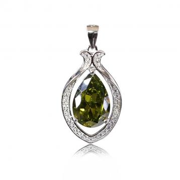 925 Silver Created Colour Stone Pendant