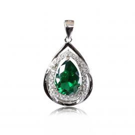 925 Silver Created Colour Stone Pendant