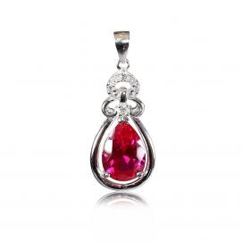 925 Silver Created Colour Stone Pendant