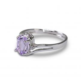 925 Silver Created Colored Stone Ring