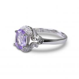 925 Silver Created Colored Stone Ring