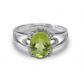 925 Silver Created Colored Stone Ring