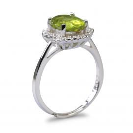 925 Silver Created Colored Stone Ring