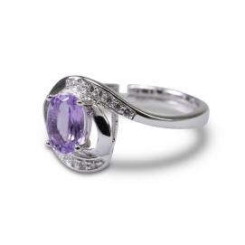925 Silver Created Colored Stone Ring