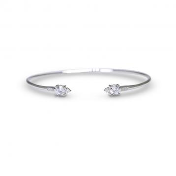 925 Silver Cubic Zirconia Bangle