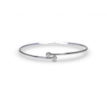 925 Silver Cubic Zirconia Bangle