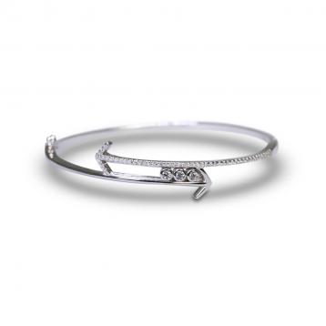 925 Silver Cubic Zirconia Bangle